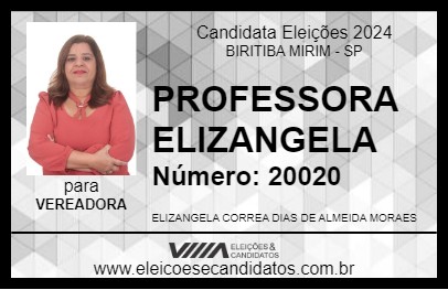 Candidato PROFESSORA ELIZANGELA 2024 - BIRITIBA MIRIM - Eleições