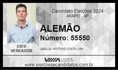 Candidato ALEMÃO 2024 - ARAPEÍ - Eleições