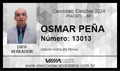 Candidato OSMAR PEÑA 2024 - PIACATU - Eleições