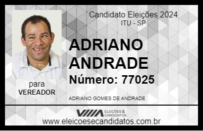 Candidato ADRIANO ANDRADE 2024 - ITU - Eleições