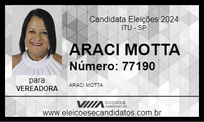 Candidato ARACI MOTTA 2024 - ITU - Eleições