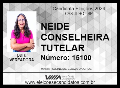 Candidato NEIDE SOUZA 2024 - CASTILHO - Eleições