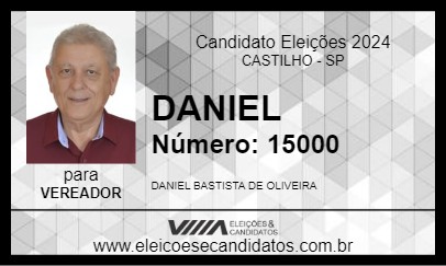 Candidato DANIEL 2024 - CASTILHO - Eleições