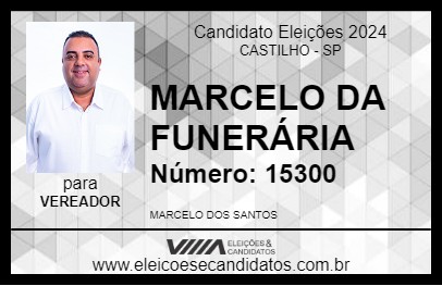 Candidato MARCELO DA FUNERÁRIA 2024 - CASTILHO - Eleições