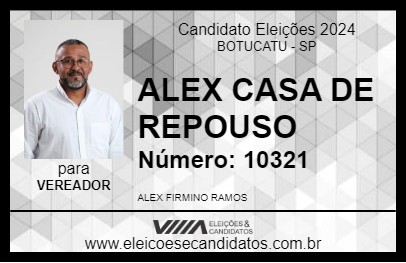 Candidato ALEX CASA DE REPOUSO 2024 - BOTUCATU - Eleições