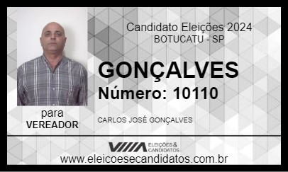 Candidato GONÇALVES 2024 - BOTUCATU - Eleições