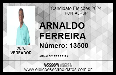 Candidato ARNALDO FERREIRA 2024 - PONTAL - Eleições