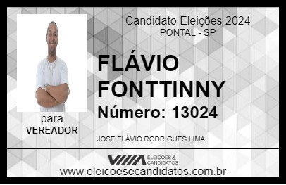 Candidato FLÁVIO FONTTINNY 2024 - PONTAL - Eleições