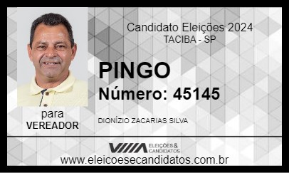 Candidato PINGO 2024 - TACIBA - Eleições