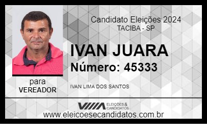 Candidato IVAN JUARA 2024 - TACIBA - Eleições