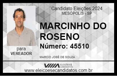 Candidato MARCINHO DO ROSENO 2024 - MESÓPOLIS - Eleições