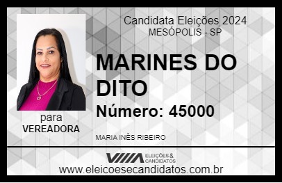 Candidato MARINES DO DITO 2024 - MESÓPOLIS - Eleições