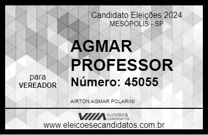 Candidato AGMAR PROFESSOR 2024 - MESÓPOLIS - Eleições