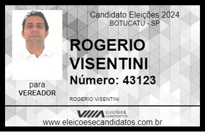 Candidato ROGERIO VISENTINI 2024 - BOTUCATU - Eleições