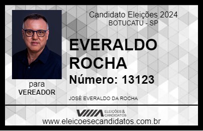 Candidato EVERALDO ROCHA 2024 - BOTUCATU - Eleições