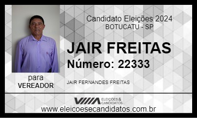 Candidato JAIR FREITAS 2024 - BOTUCATU - Eleições