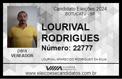 Candidato LOURIVAL RODRIGUES 2024 - BOTUCATU - Eleições