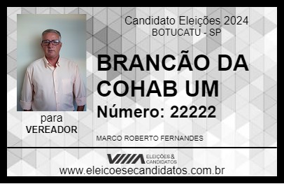 Candidato BRANCÃO DA COHAB UM 2024 - BOTUCATU - Eleições