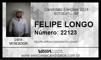 Candidato FELIPE LONGO 2024 - BOTUCATU - Eleições