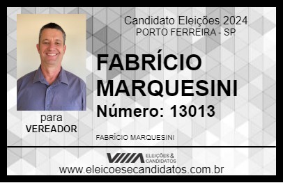 Candidato FABRÍCIO MARQUESINI 2024 - PORTO FERREIRA - Eleições