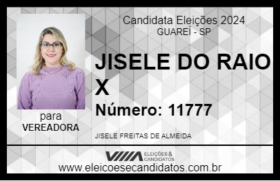 Candidato TÉCNICA DA RADIOLOGIA JISELE 2024 - GUAREÍ - Eleições