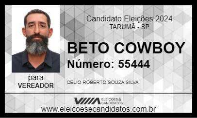 Candidato BETO COWBOY 2024 - TARUMÃ - Eleições