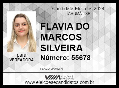 Candidato FLAVIA DO MARCOS SILVEIRA 2024 - TARUMÃ - Eleições