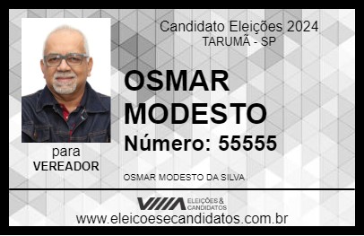 Candidato OSMAR MODESTO 2024 - TARUMÃ - Eleições