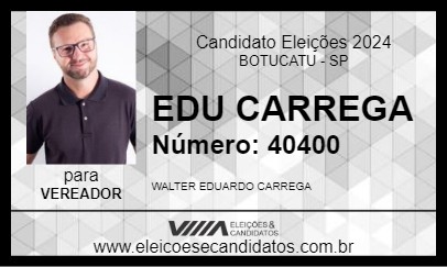 Candidato EDU CARREGA 2024 - BOTUCATU - Eleições