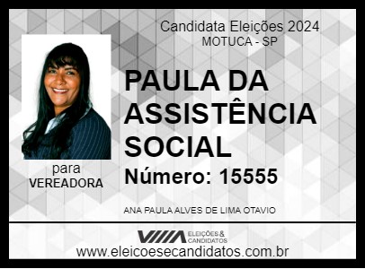 Candidato ANA PAULA LIMA 2024 - MOTUCA - Eleições