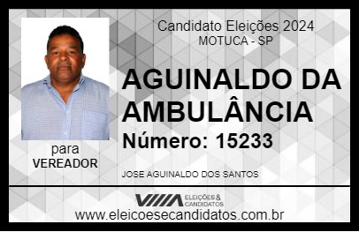 Candidato AGUINALDO 2024 - MOTUCA - Eleições