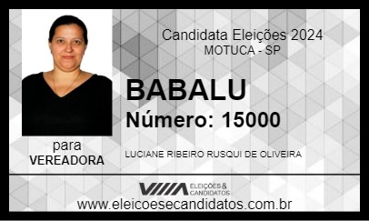 Candidato BABALU 2024 - MOTUCA - Eleições