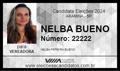 Candidato NELBA BUENO 2024 - ARAMINA - Eleições