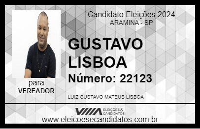 Candidato GUSTAVO LISBOA 2024 - ARAMINA - Eleições