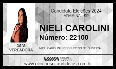 Candidato NIELI CAROLINI 2024 - ARAMINA - Eleições