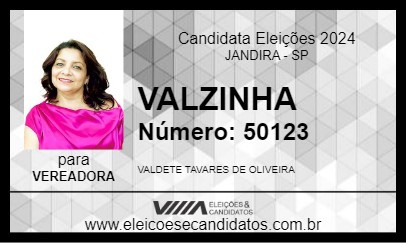 Candidato VALZINHA 2024 - JANDIRA - Eleições