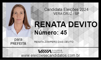 Candidato RENATA DEVITO 2024 - VERA CRUZ - Eleições