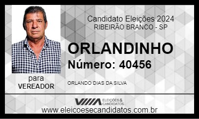 Candidato ORLANDINHO 2024 - RIBEIRÃO BRANCO - Eleições