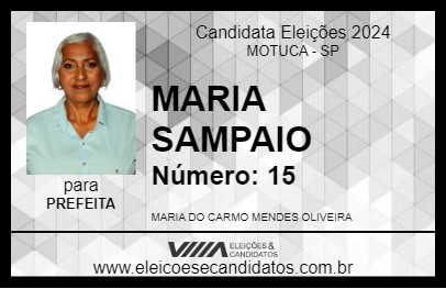 Candidato MARIA SAMPAIO 2024 - MOTUCA - Eleições