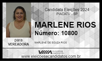 Candidato MARLENE RIOS 2024 - PIACATU - Eleições