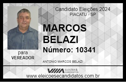 Candidato MARCOS BELAZI 2024 - PIACATU - Eleições