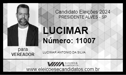 Candidato LUCIMAR 2024 - PRESIDENTE ALVES - Eleições