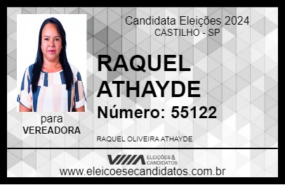 Candidato RAQUEL ATHAYDE 2024 - CASTILHO - Eleições