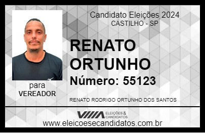 Candidato RENATO ORTUNHO 2024 - CASTILHO - Eleições