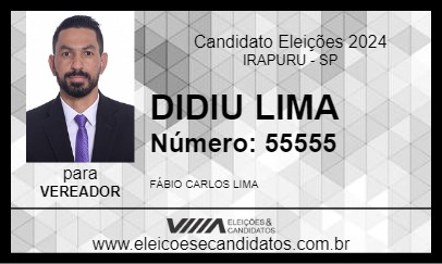 Candidato DIDIU LIMA 2024 - IRAPURU - Eleições