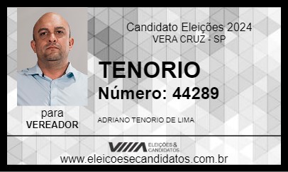 Candidato TENORIO 2024 - VERA CRUZ - Eleições