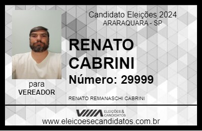 Candidato RENATO CABRINI 2024 - ARARAQUARA - Eleições