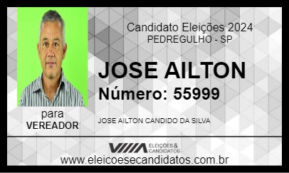 Candidato JOSE AILTON 2024 - PEDREGULHO - Eleições