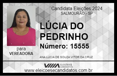 Candidato LÚCIA DO PEDRINHO 2024 - SALMOURÃO - Eleições