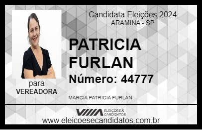 Candidato PATRICIA FURLAN 2024 - ARAMINA - Eleições